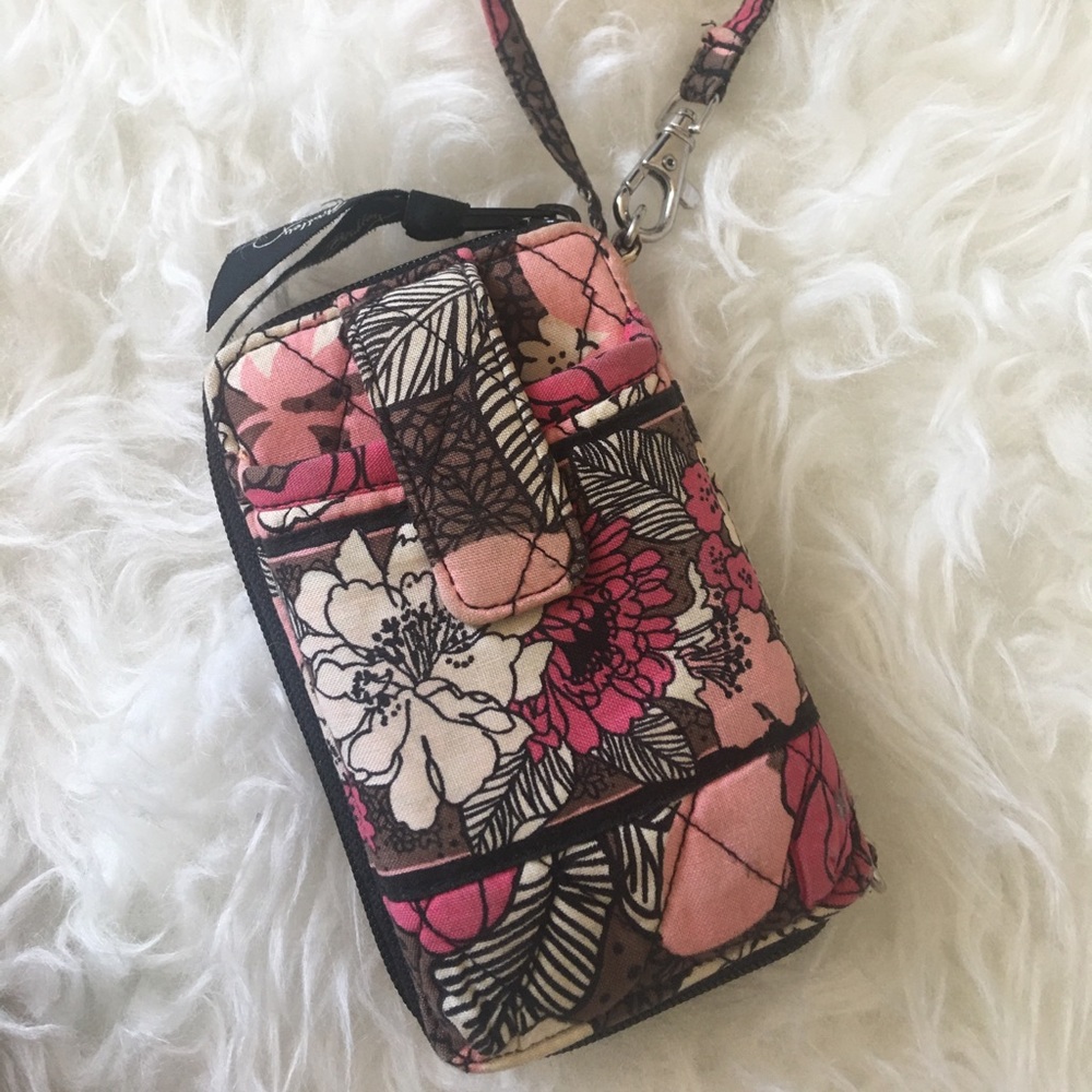 Vera Bradley Mocha Rouge Wallet & Phone Wristlet